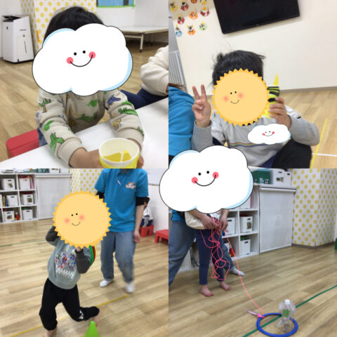 フープ☆豆入れ作り