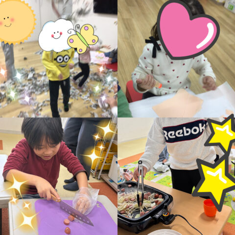 新聞紙☆製作☆Ⅰ番館に遊びに行ったよ