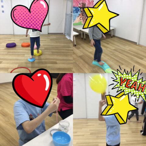 サーキット☆指先の活動☆風船遊び