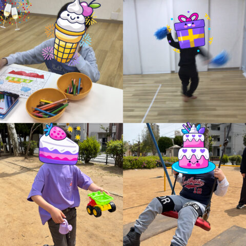 公園★数字ぬりえ★ダンス