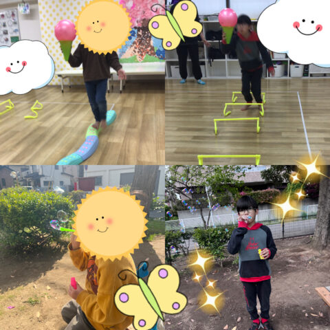 サーキット★シール貼り★公園