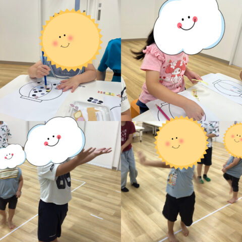 提灯塗り絵☆盆踊り練習