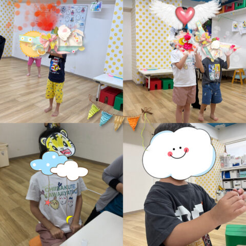 お面制作☆盆踊り練習