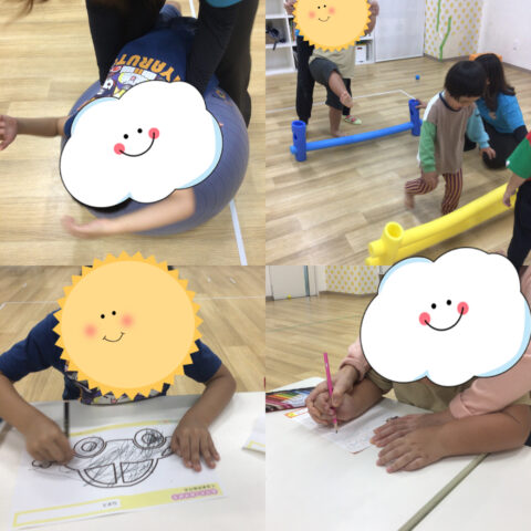 バランスボール☆塗り絵