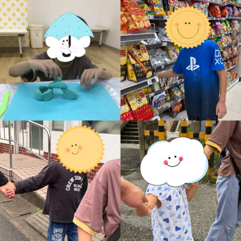 お散歩★小麦粉ねんど★お買い物体験
